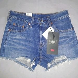 Levi's 501 mid rise denim shorts